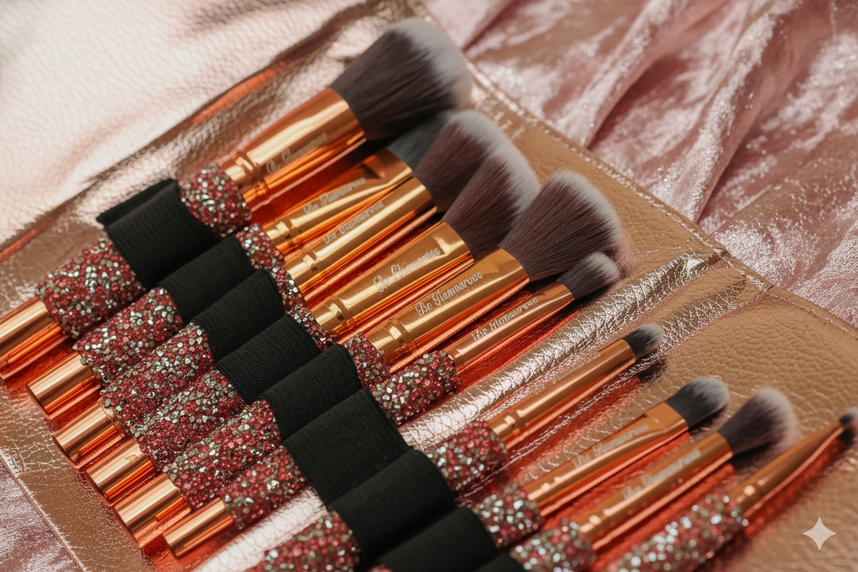 Bedazzled Make-Up Brush Set