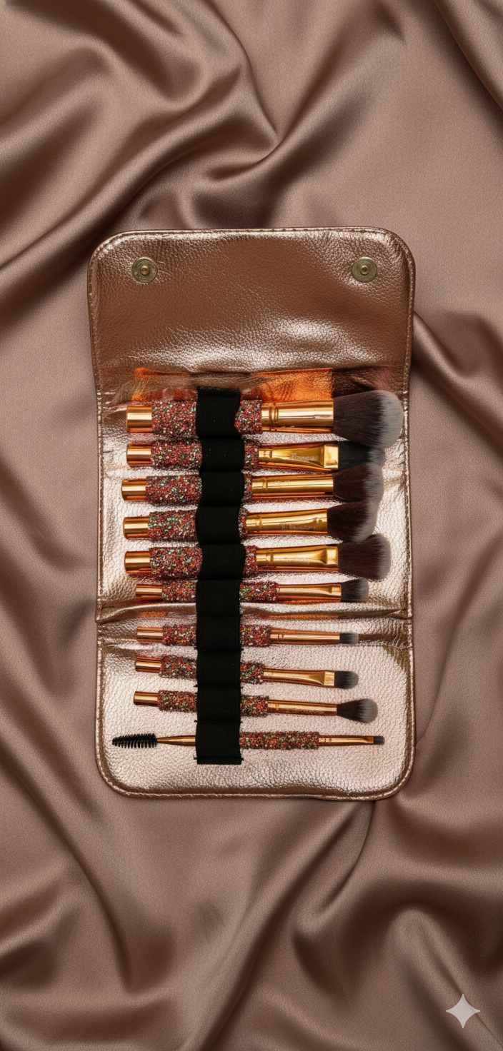 Bedazzled Make-Up Brush Set