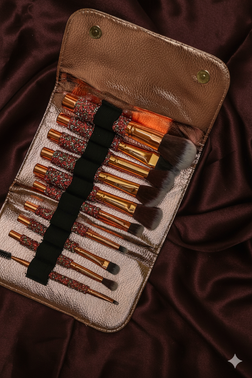 Bedazzled Make-Up Brush Set