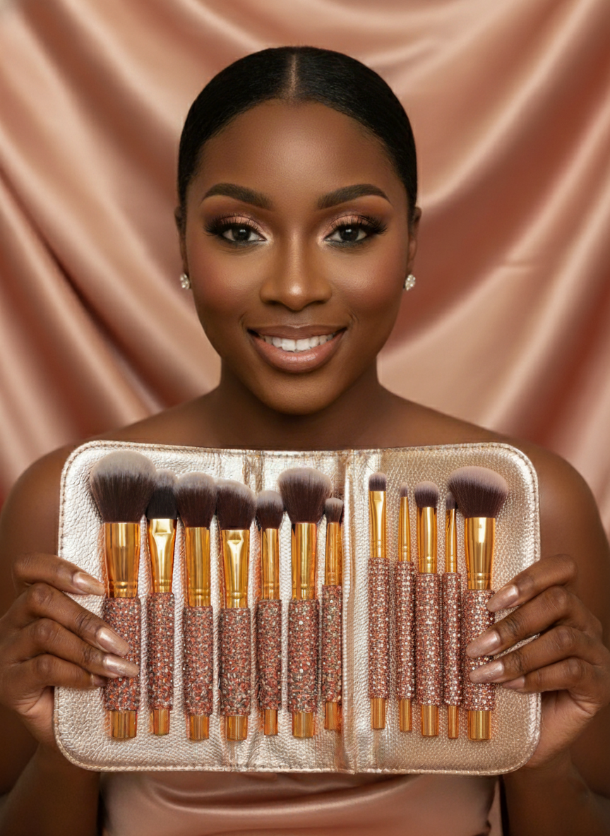 Bedazzled Make Up Brush Set